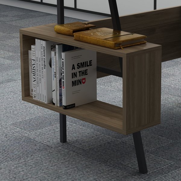 Iommi skrivebord 120x60 cm - Antrasitt/valnøtt Iommi skrivebord 120x60 cm - Antrasitt/valnøtt