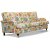 Savoy 3-seter sofa med blomstret stoff - Havanna Hvit