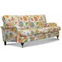 Savoy 3-seter sofa med blomstret stoff - Havanna Hvit