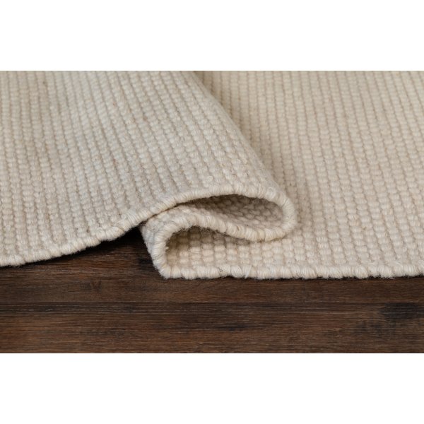 Tuftet håndvevd ullteppe Hvit Tuftet håndvevd ullteppe Hvit