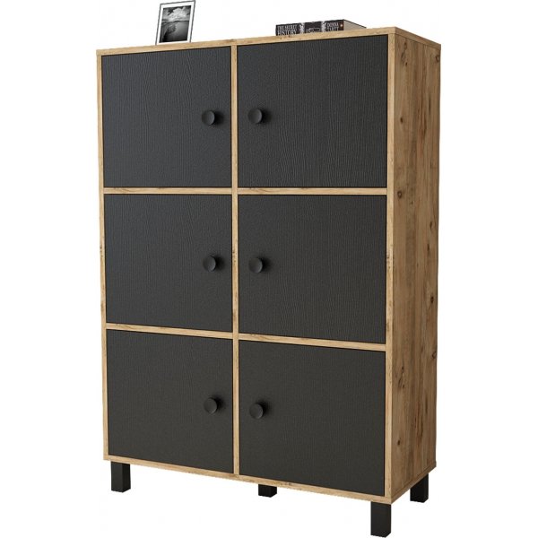 Vilamo skap 48 - Furu/svart Vilamo skap 48 - Furu/svart