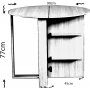 Meze sammenleggbar bord 90x45/90 cm - Kaukasisk eik