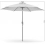 Parasoll Malta med soldrevet LED belysning - Ecru/gr