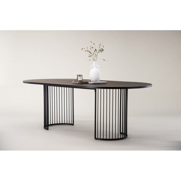 Spisebord 220 x 110 cm - Svart