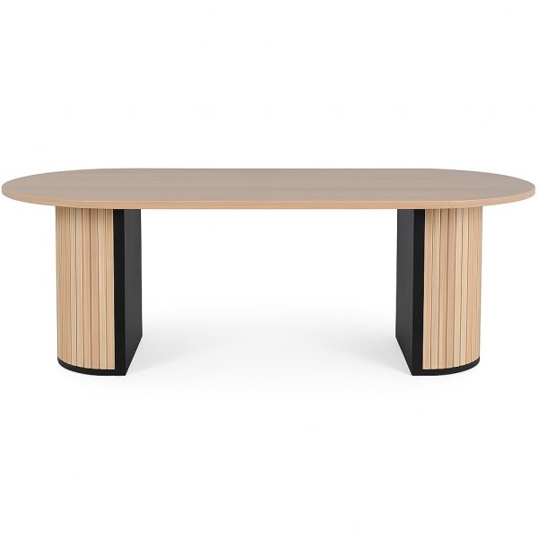 Inter ovalt spisebord - Whitewash/svart Inter ovalt spisebord - Whitewash/svart