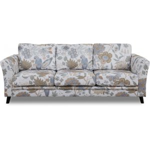 Eker 3-seters sofa i blomsterstoff - Eden Parrot White