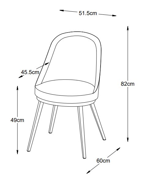 Billy spisestol i lys gr PU