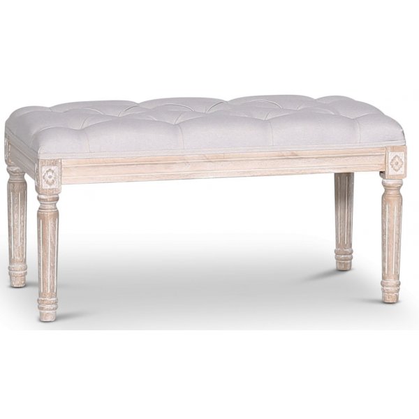 Cholet benk Bredde 80 cm - Antikk finish / Lin