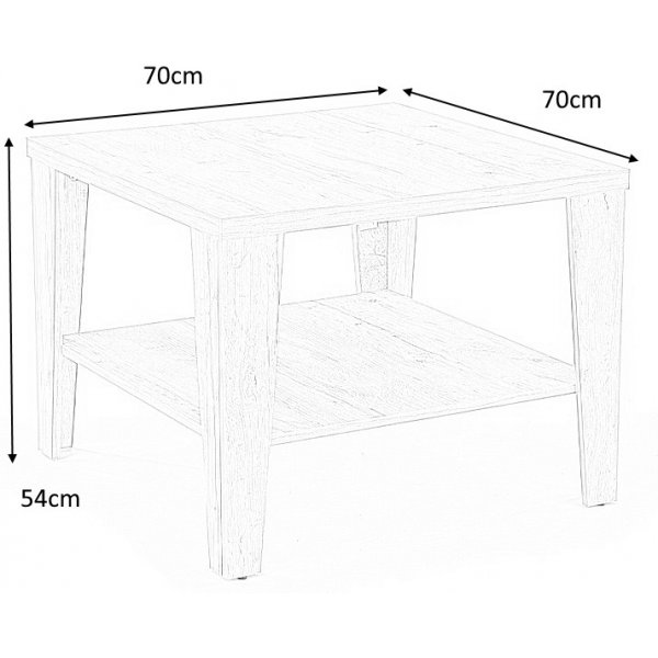 Harper salongbord 70 cm - Hvit Harper salongbord 70 cm - Hvit