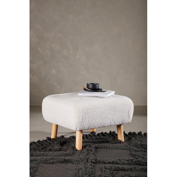 Salina puff - Hvit teddy