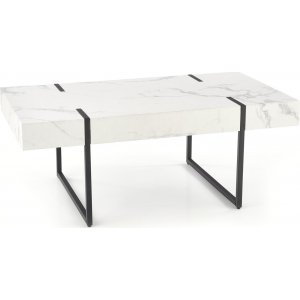 Blanca salongbord 110 x 64 cm - Hvit marmor/svart