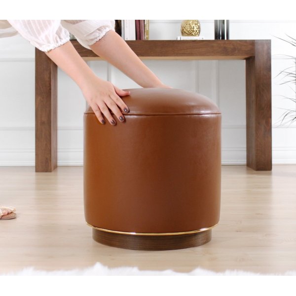 Milotte puff - Mørk brun Milotte puff - Mørk brun