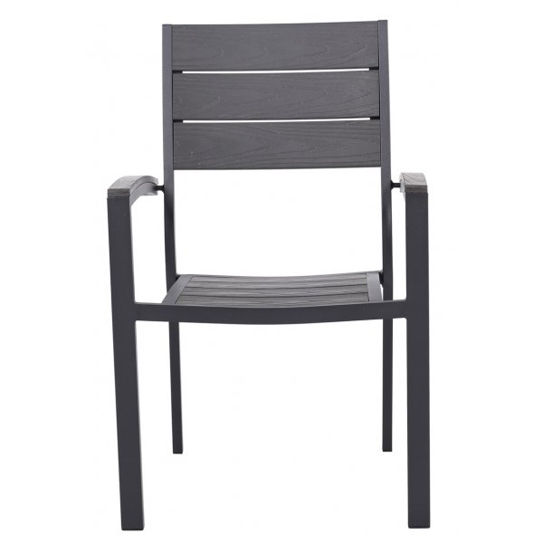 Spisegruppe 6 stoler og spisebord 205 x 90 cm svart/grå - Las Vegas Spisegruppe 6 stoler og spisebord 205 x 90 cm svart/grå - Las Vegas