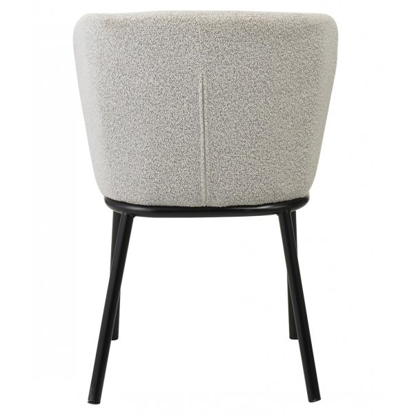 Edina spisestuestol beige boucle & kjøkkenstol med buet rygg Edina spisestuestol beige boucle & kjøkkenstol med buet rygg
