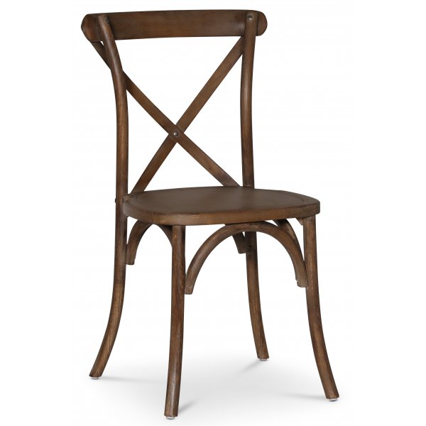 Paris vintage stol med kryss - Vintage brun
