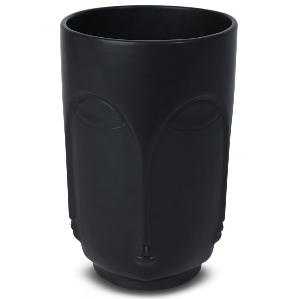 Vase Face H23 cm - Svart