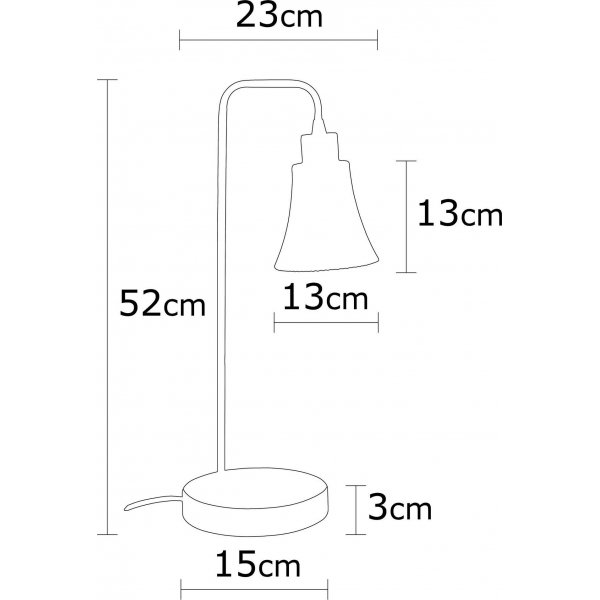 Foca bordlampe - Gull Foca bordlampe - Gull