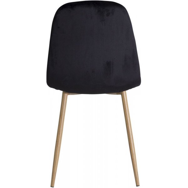 Spisestol Lara - Eikimitation / Svart Flyel