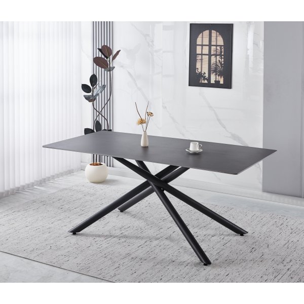 Jupiter spisebord i sintret stein - 180x90 cm - Grå betong Jupiter spisebord i sintret stein - 180x90 cm - Grå betong