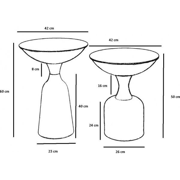 Chalice sidebord sett 46/56 cm - Gull Chalice sidebord sett 46/56 cm - Gull