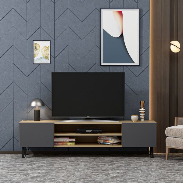 Bloom mediebenk - Eik/antrasitt Bloom mediebenk - Eik/antrasitt