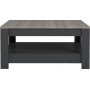 Grado salongbord 89 x 89 cm - Mrk gr/eik