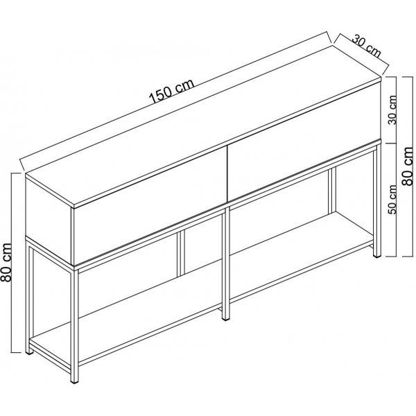 Lord skjenk - Sort/sølv Lord skjenk - Sort/sølv