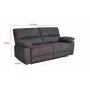 XL lenestolsofa i grtt - 197 cm