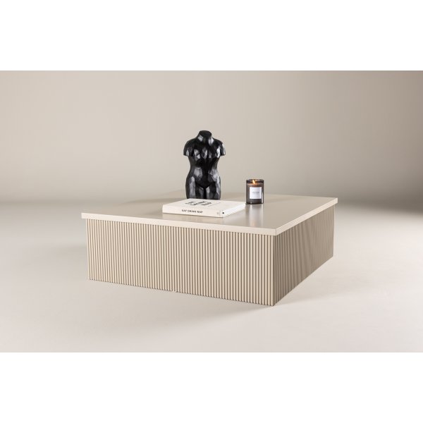Salongbord beige 90x90 cm - Lennox