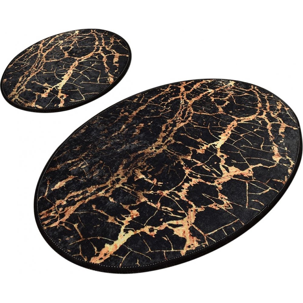 Goldes baderomsteppesett (2 stk) - 50 x 60 cm (1 stk) / 60 x 100 cm (1 stk) - Baderommatter, Tepper
