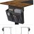 Charlene hydejusterbart skrivebord 120 x 60 cm - Brun/svart