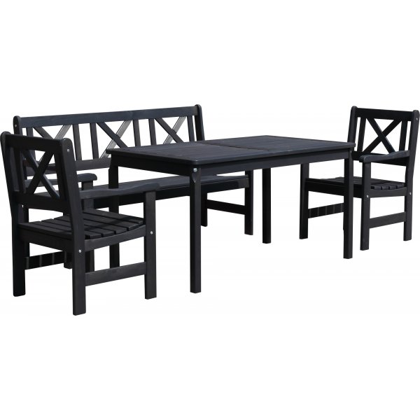 Sofagruppe Europe - Klassisk sort + Tekstilrens for møbler Sofagruppe Europe - Klassisk sort + Tekstilrens for møbler