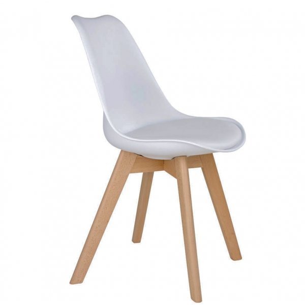 Molde Spisestol - Hvit/Natur Molde Spisestol - Hvit/Natur