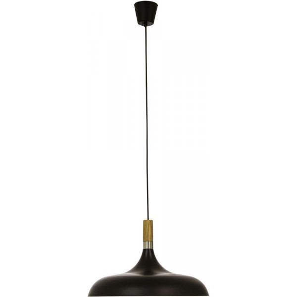 Taklampe Sense - Svart / tre / krom