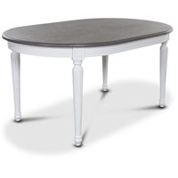 Alexandra ovalt spisebord 105-155 cm - Hvit/Grå Vintage Alexandra ovalt spisebord 105-155 cm - Hvit/Grå Vintage