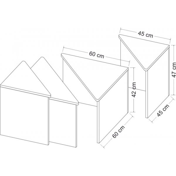 Enigmo bord 45/60 x 45/60 cm - Eik/sort Enigmo bord 45/60 x 45/60 cm - Eik/sort