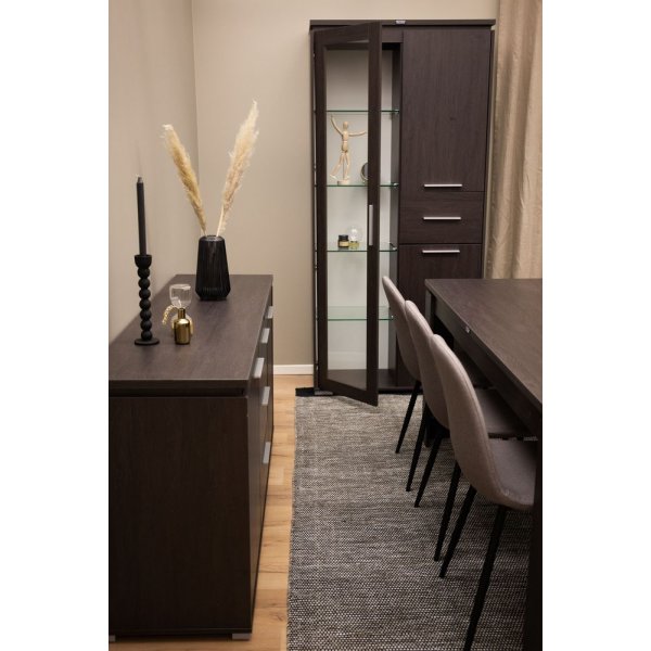 Vitrineskåp Trinidad - Svart Eik Vitrineskåp Trinidad - Svart Eik