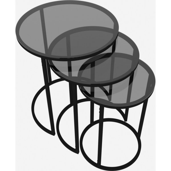 Kyoto salongbord Ø34/42/50 cm - Sort Kyoto salongbord Ø34/42/50 cm - Sort