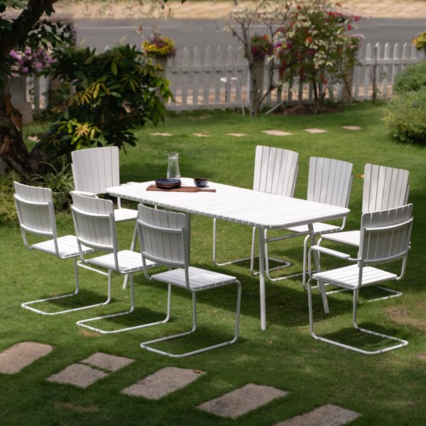 Holmsund utebord 180x80 cm hvitt