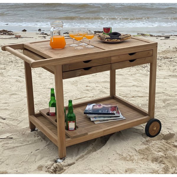 G�svik serveringsvogn - Teak