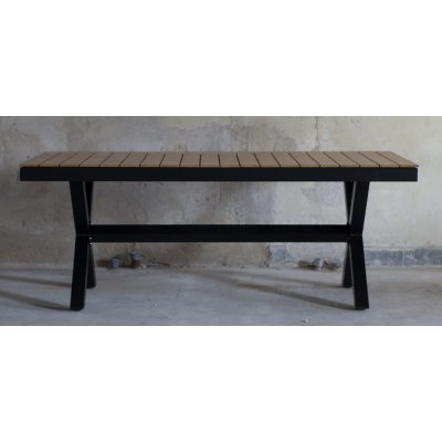 Bologna spisebord 200-240 cm - Svart / Eik (Aintwood)