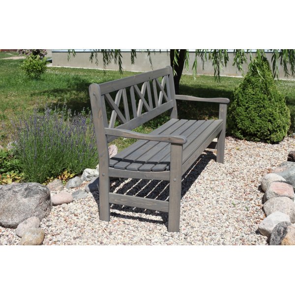 Bollnäs hagebenk 3-seter - Grå Bollnäs hagebenk 3-seter - Grå