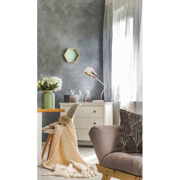 Skrivebordslampe Bow - Hvit/brun/slv