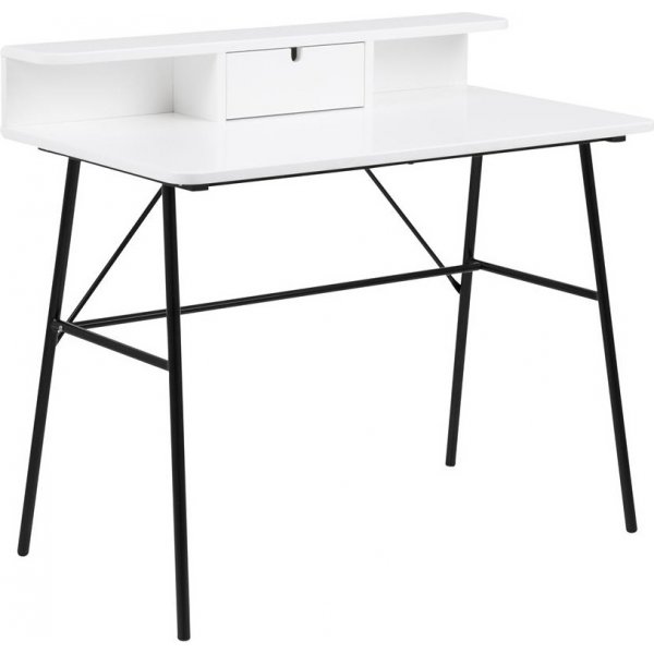 Elgin skrivebord - Hvit/svart