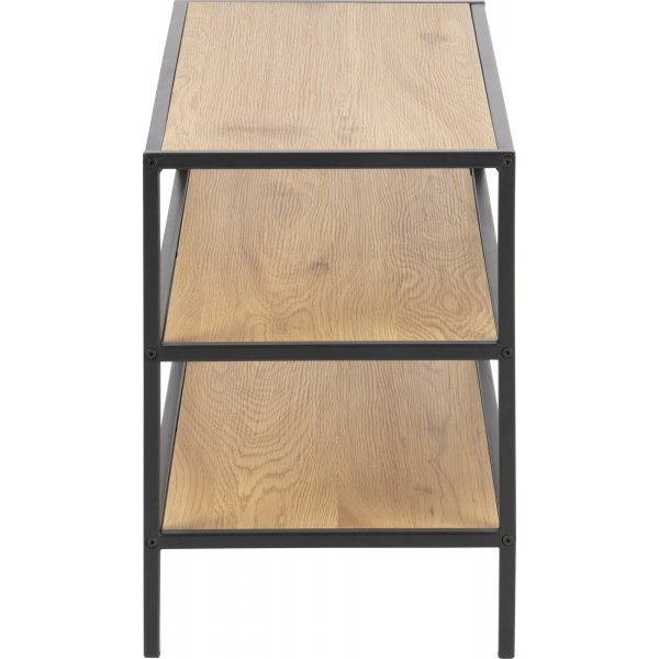 Seaford skohylle 50 cm - Eik/sort Seaford skohylle 50 cm - Eik/sort