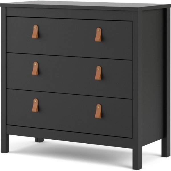 Madrid kommode med 3 skuffer - Sort