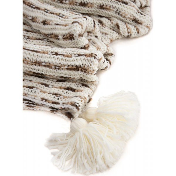 Mickel pledd, 130x170 cm - Brun/hvit Mickel pledd, 130x170 cm - Brun/hvit