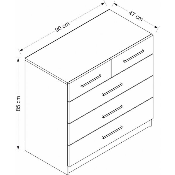 Orizzo kommode 90 x 47 cm - Hvit