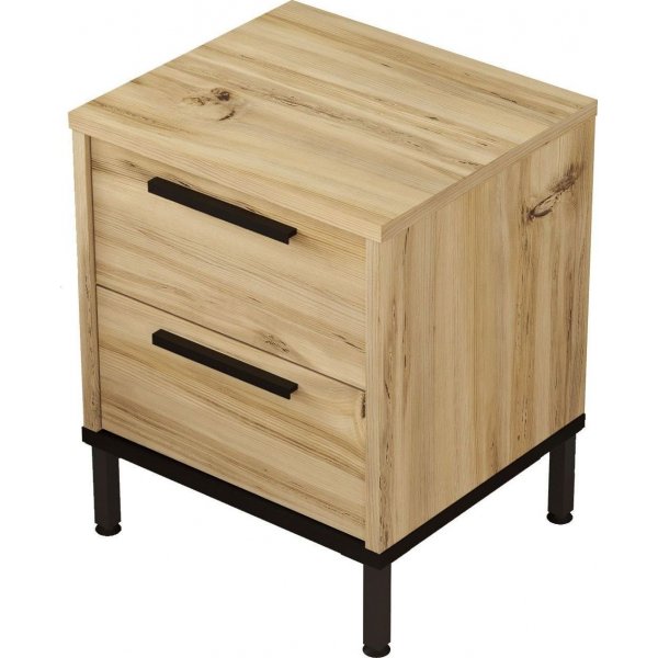Luvio nattbord 24 - Eik/svart Luvio nattbord 24 - Eik/svart