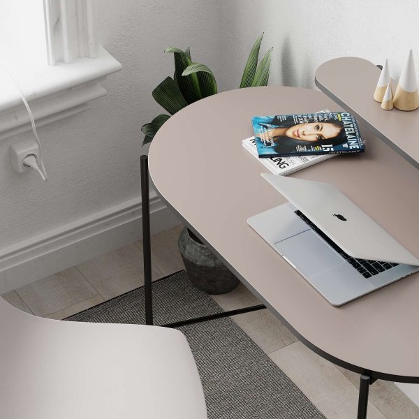 Lob skrivebord - Lys mokka